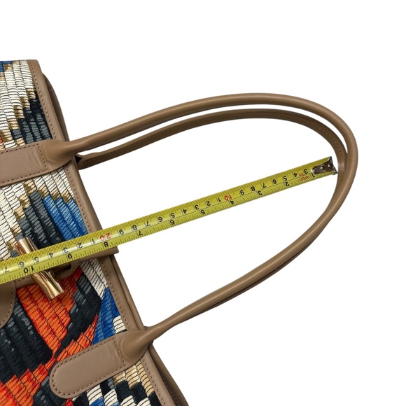 Longchamp Roseau Panier d'Art Tote Red/Ocean - Picture 7 of 11